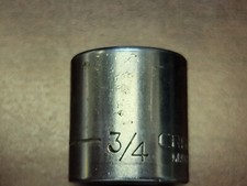 Craftsman 3/4" Shallow Socket 3/8" Drive. 12 pt. V Series 44337 Made In USA