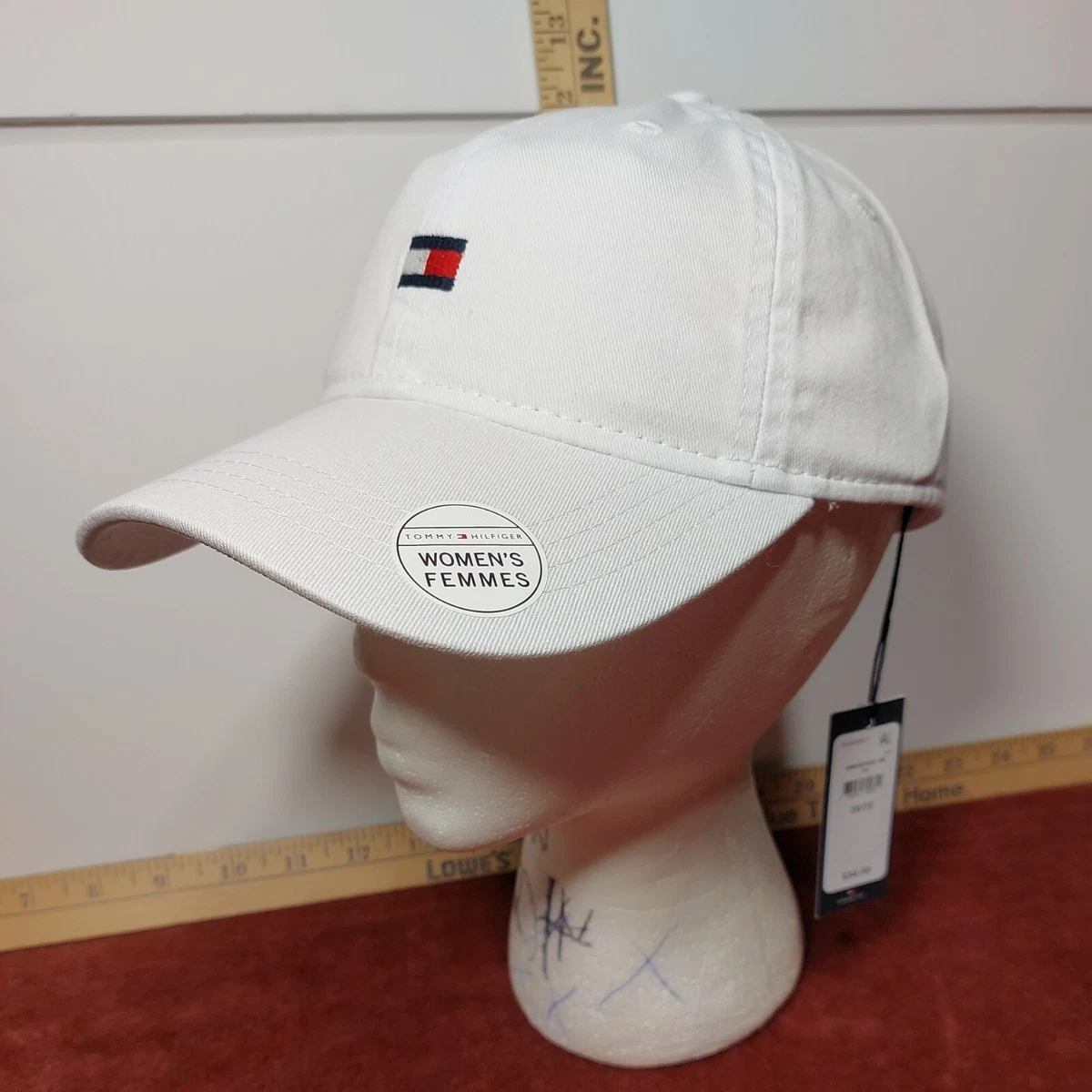 NWT - Womens Hilfiger Cap Hat White Flag OS/TU Strapback- Clean | eBay