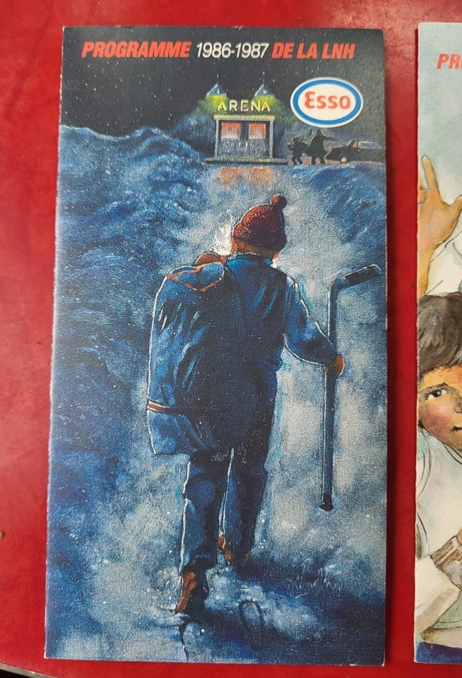 Rare 3 1986 - 88 ESSO FRENCH VERSION NHL Schedules MINT 1986 & 87  Hard To Find - Image 2 of 4