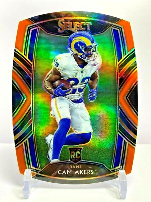 2020-21 Panini Select Rookie Orange Club Level Die-Cut Cam Akers LA Rams No.255