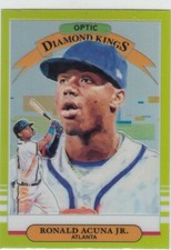 2019 Ronald Acuna Optic Diamond Kings LIME GREEN HOLO #16 - Atlanta Braves