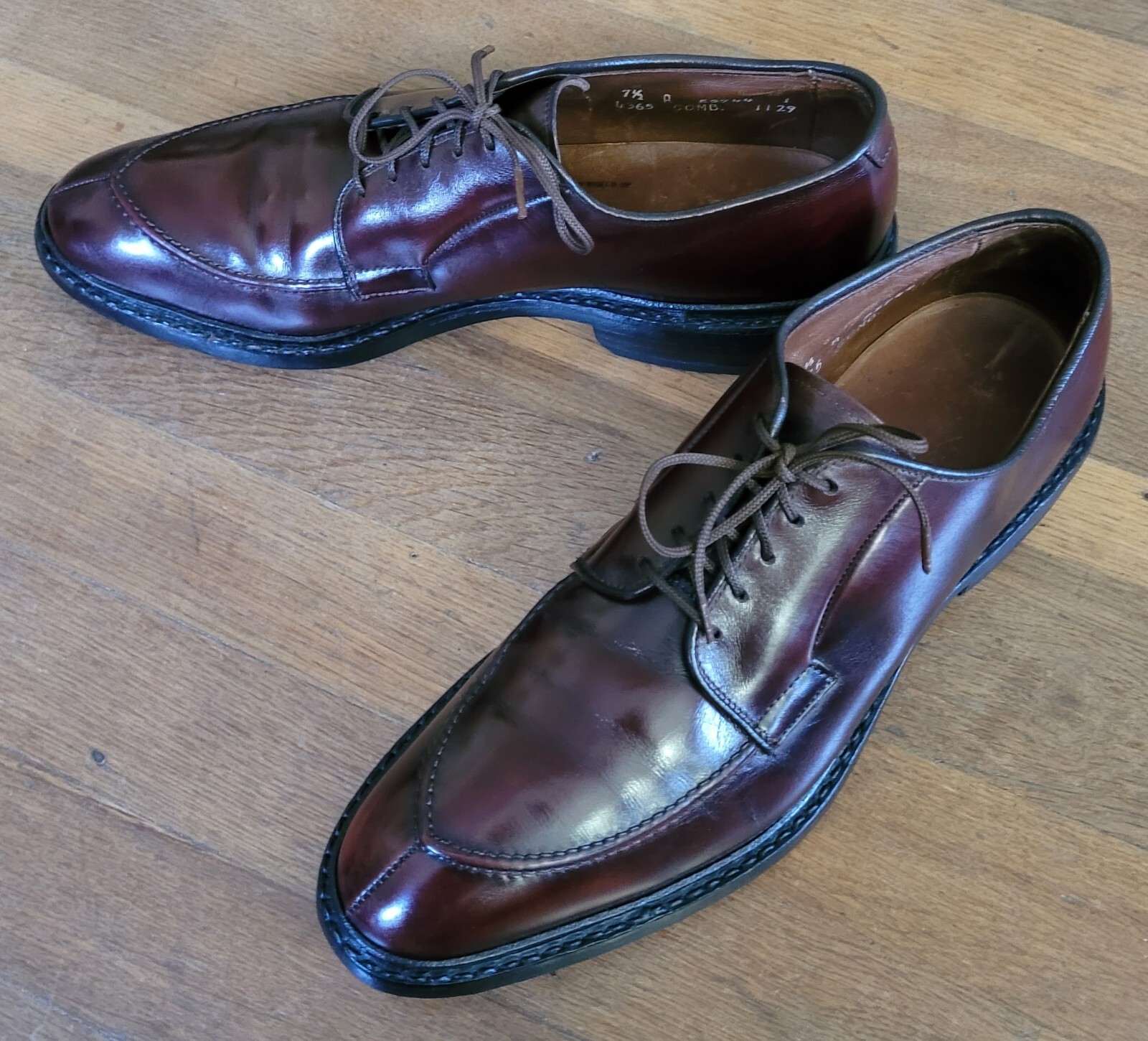 Allen Edmonds Split Apron Toe Lace Up Oxford Dress Shoe Size A