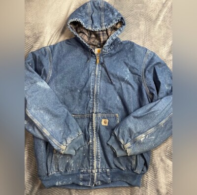 Carhartt デニムフードジャケット/vintage/USA 80s carhartt アクティブジャケット デニムアクティブジャケット