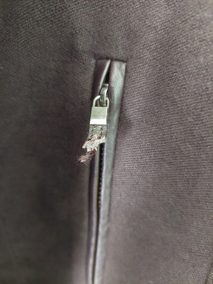 Chaqueta de piel de cordero Cole Haan para hombre XL abrigo de gamuza de cuero marrón Foto 2 de 4