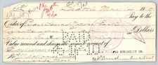 Alaska Pacific Steamship Co. / Daly Bank & Trust Anaconda, MT 1910 Bank Check #2