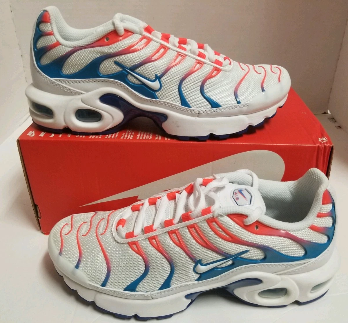 Air max plus clearance blue hero/white/bright crimson