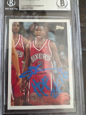 その他 Allen Iverson rc auto topps Allen Iverson HOF Signed 1996-97 Topps RC Rookie BGS BAS AUTO SICK