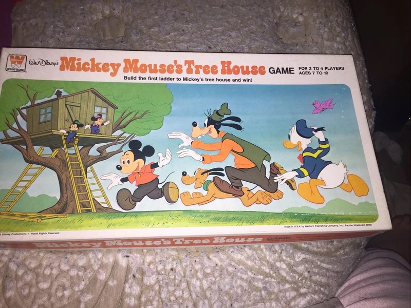 Vintage Mickey Mouse's Tree House Board Game Walt Disney 1976 Complete