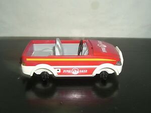 playmobil fire chief car
