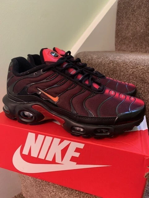 Nike Air Max Plus TN Uomo UK10 Rosso Nero UK 10