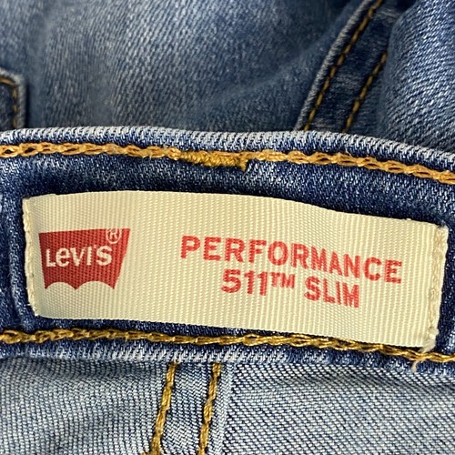 Levis Jeans Youth Boys 12R Blue Performance 511 Slim Med Wash Denim 26x26.5 - Picture 11 of 19