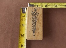 3 1/8 x 1 1/2" Stalk of Flowers Rubber Stamp