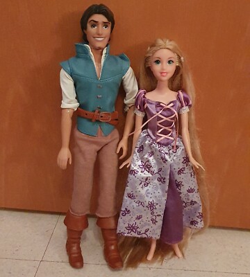 Disney Mattel Tangled Rapunzel Hair Braider Puppe Haarflecht und Flynn Rider