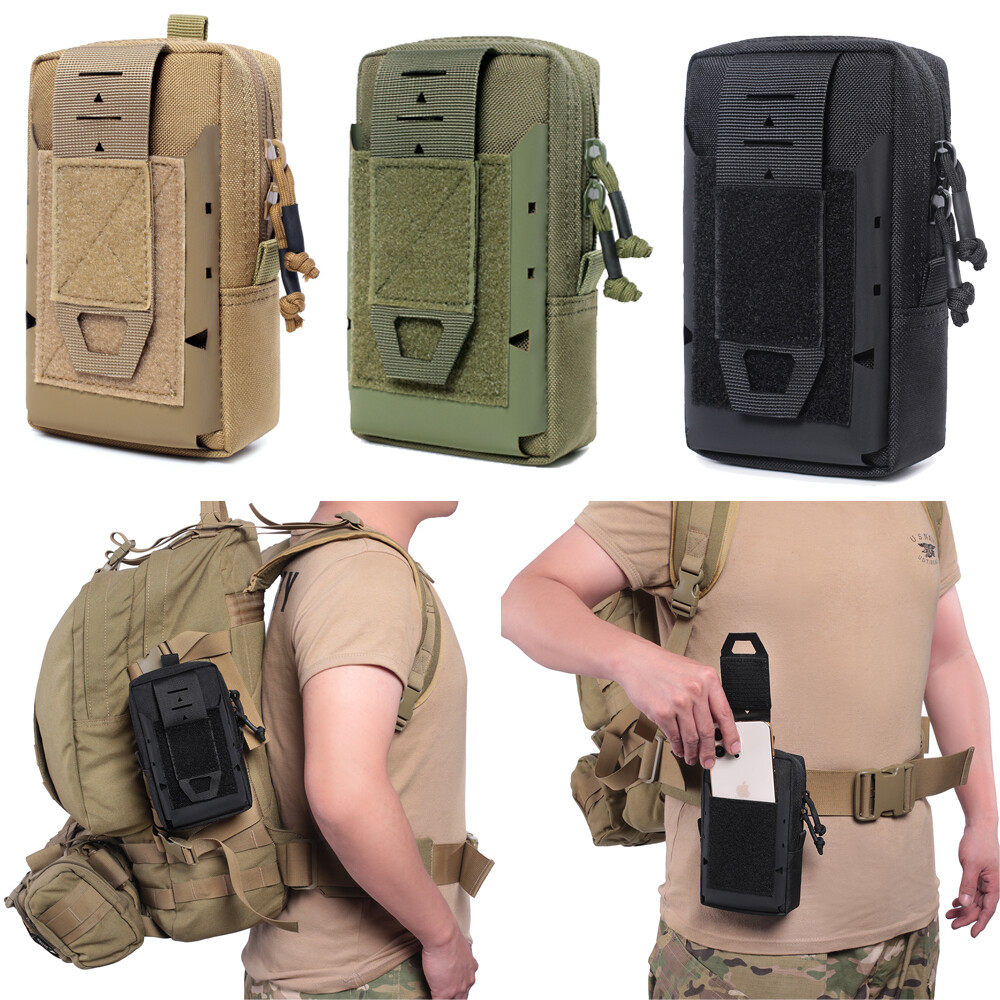 Men Tactical Molle EDC Pouch Waist Belt Pack Military Hunting Accessories Bag US