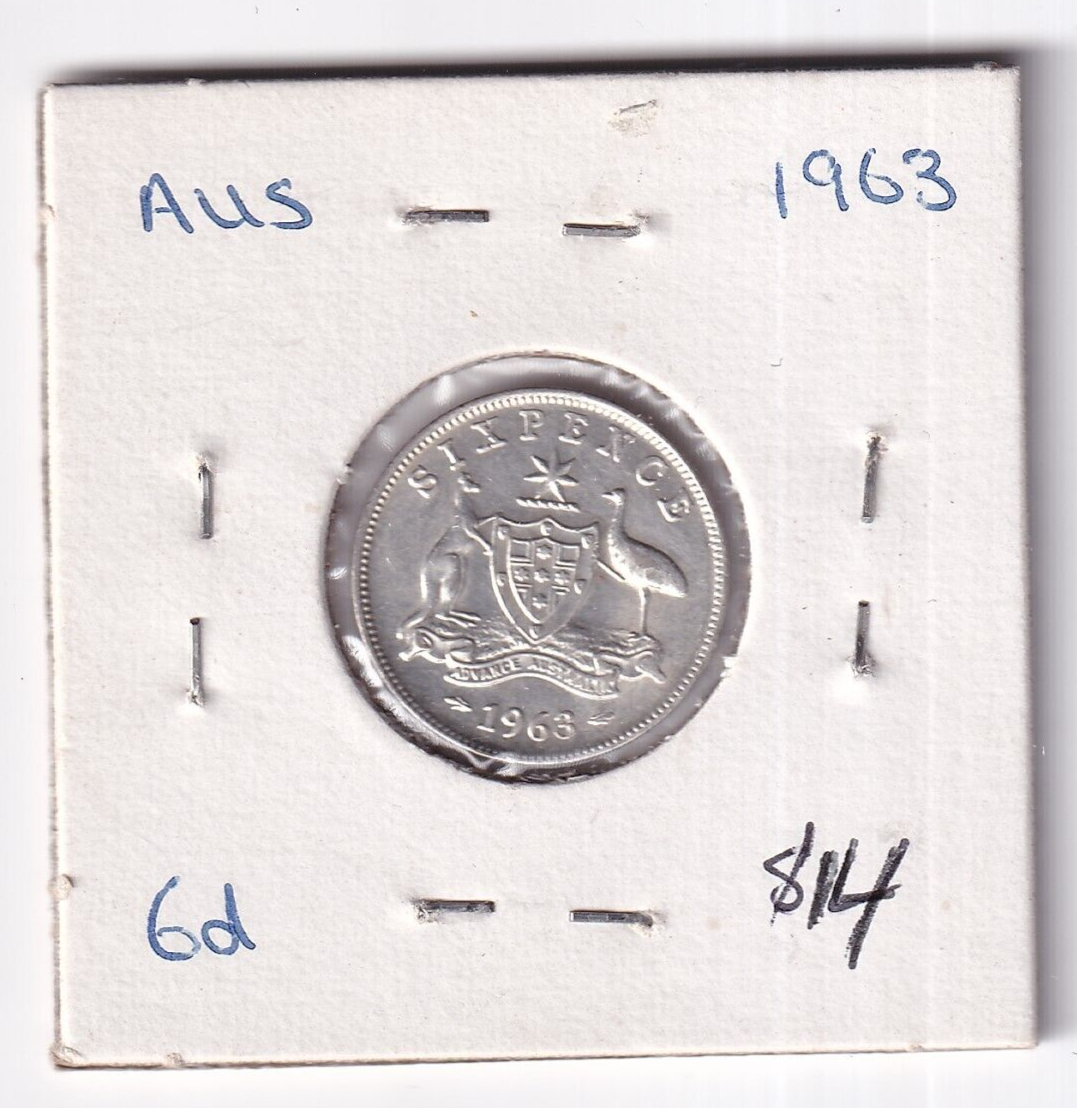 AUSTRALIAN: 1963 PRE-DECIMAL QEII SILVER (6d) SIXPENCE COIN #2140 | eBay UK