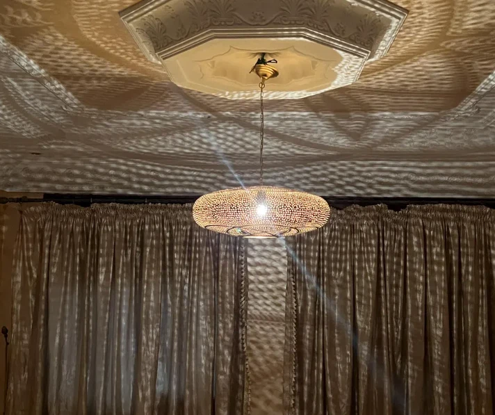 LAMP LANTERN 手工制作 Moroccan BRONZE — 第 2/3 张图片