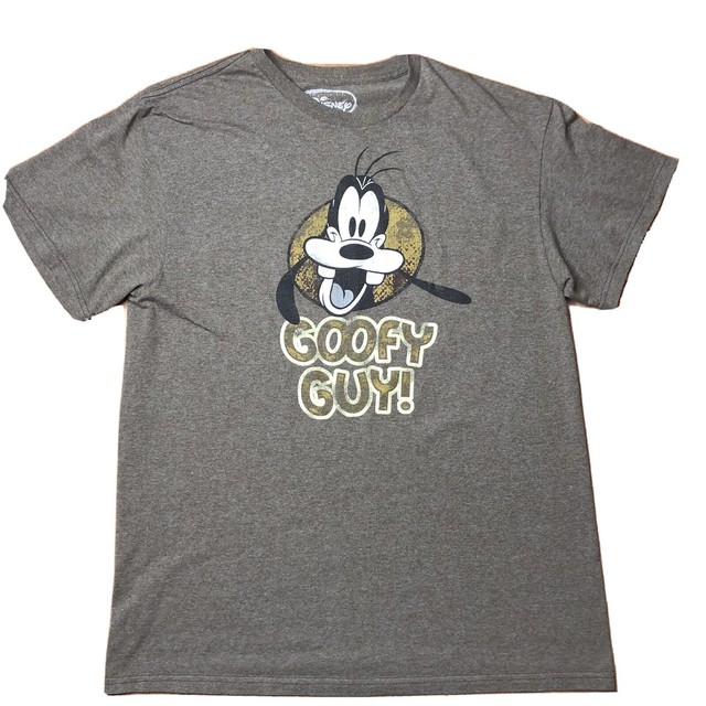 Mens Disney “Goofy Guy” Large Brown Distressed Short Sleeve TShirt