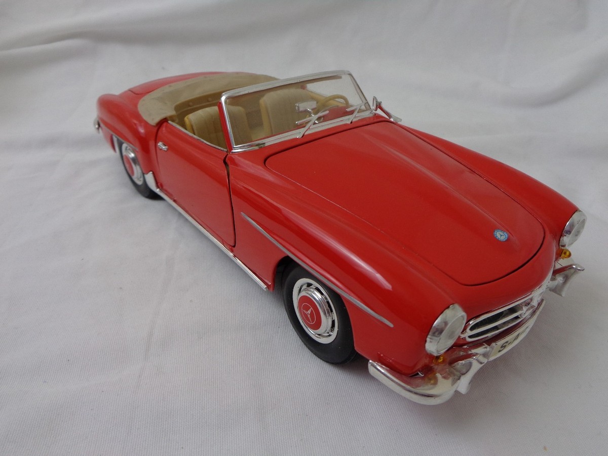 Vintage 1955 Mercedes Benz 190SL Convertible Red 1/18 Diecast Car