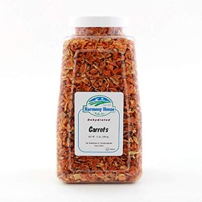 Harmony House Foods Dehydrated Diced Carrots - Air Dried Vegetables for Soup and