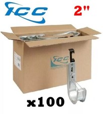 ICC 100 Pack 2" J-Hook w/ Batwing Wall Ceiling Mount Cable Wires ICCMSJHW44 Lot