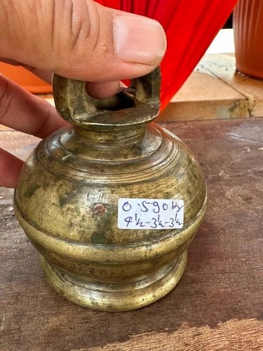 Campana de curación tibetana de meditación de forma rara forjada a mano de bronce antigua 1700 - Imagen 7 de 7
