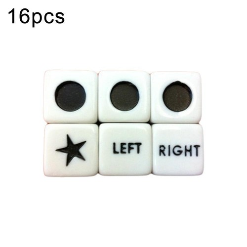 16pcs Left Right Center Dice Game Set Left Right Center Dice Classic Games D9J2/ - Picture 3 of 18