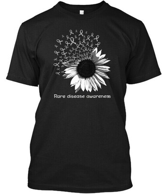 Rare Disease Sunflower Sticker T-Shirt Made in the USA Size S to 5XL