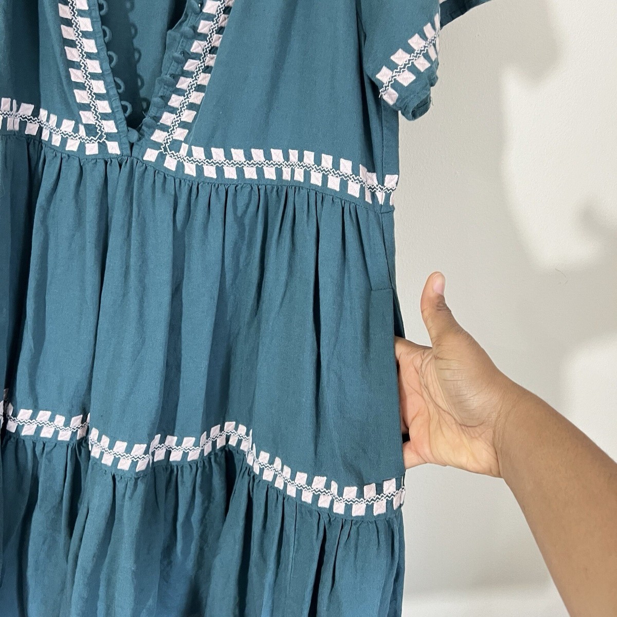 sachin and babi light blue dress Colorful Traditional Mexican Dress in Sunlit Doorway  Free Stock Photo