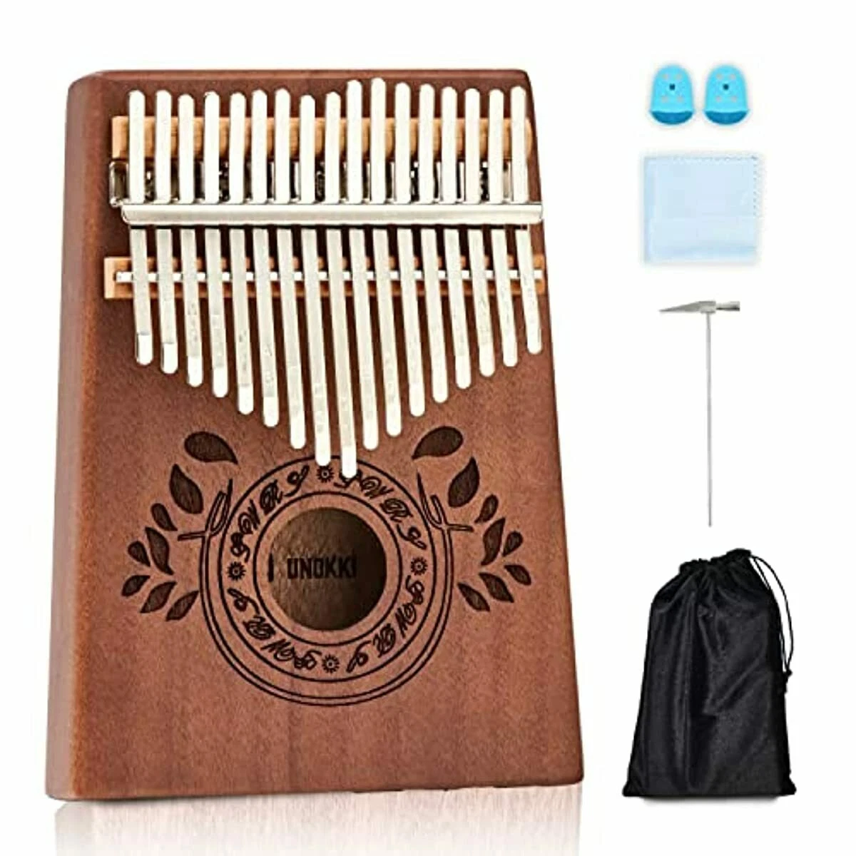 UNOKKI Kalimba Thumb Piano Kalimba 17 Key Musical Instruments with Kalimba Son