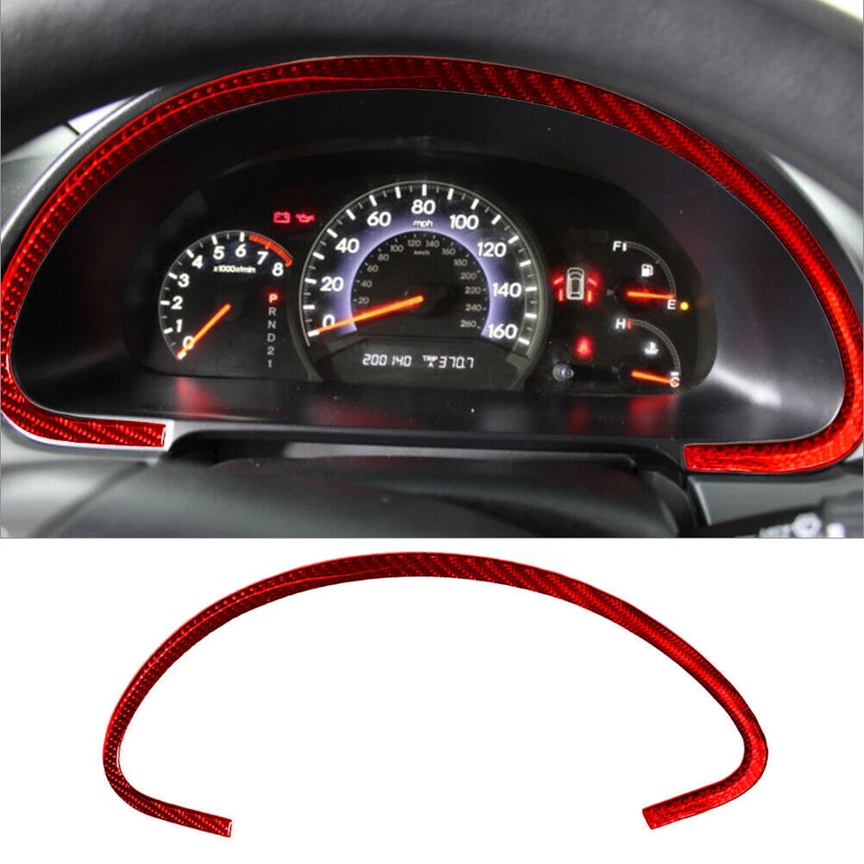 Kit completo de cubierta interior de fibra de carbono roja de 20 piezas para Honda Odyssey 2005-2010 Foto 4 de 4