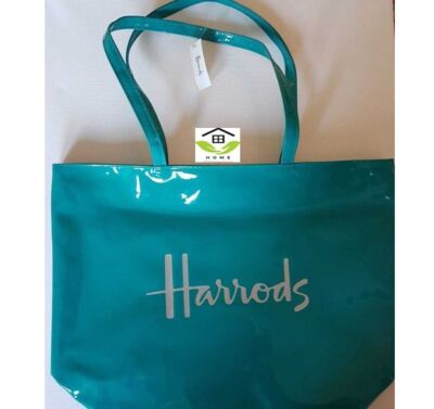 New Original Harrods Teal Green Shoulder Bag Handbag London