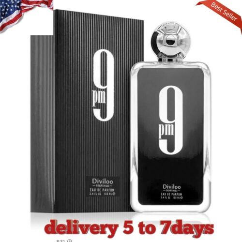 9 pm 3.4 oz EDP Cologne for Men New In Box 100 ml BRAND NEW ITEM - Picture 1 of 5