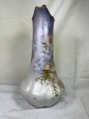 c1900 Ernst Wahliss Turn Vienna #9164 12" Lavender w/Chrysanthemum CHOCOLATE POT - Picture 8 of 14