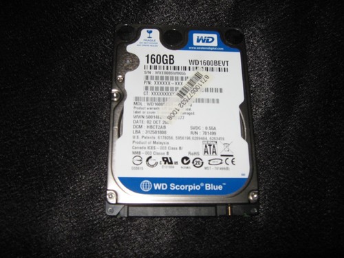 Western Digital WD1600BEVT 160 GB SATA II  2,5 Zoll Notebook Festplatte