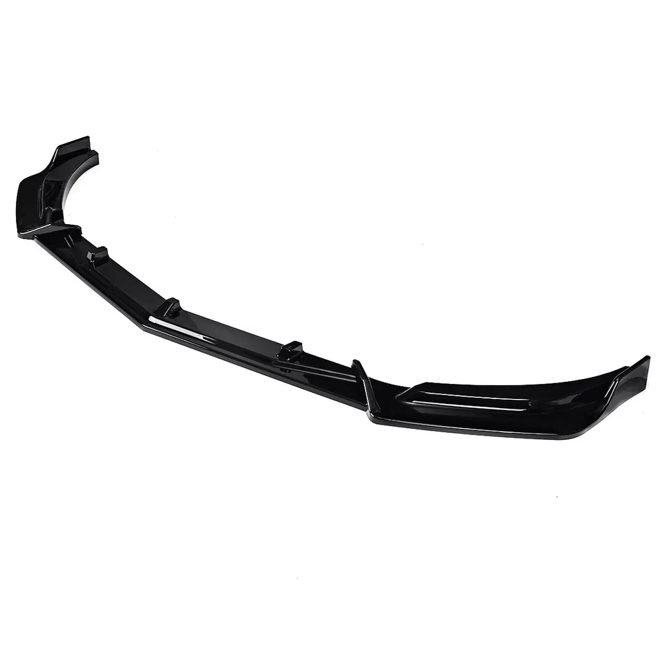 For Chevrolet Malibu LT 2019-2021 V Style Glossy Black Front Bumper Lip Splitter - Image 4 of 4