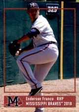 2018 Mississippi Braves Grandstand #3 Enderson Franco - NM Baseball Card