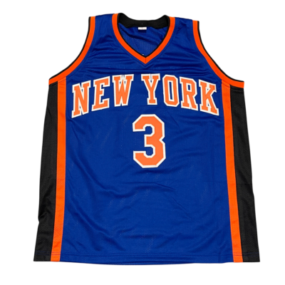 Stephon Marbury Signed Auto NY Knicks Blue Custom Jersey Beckett