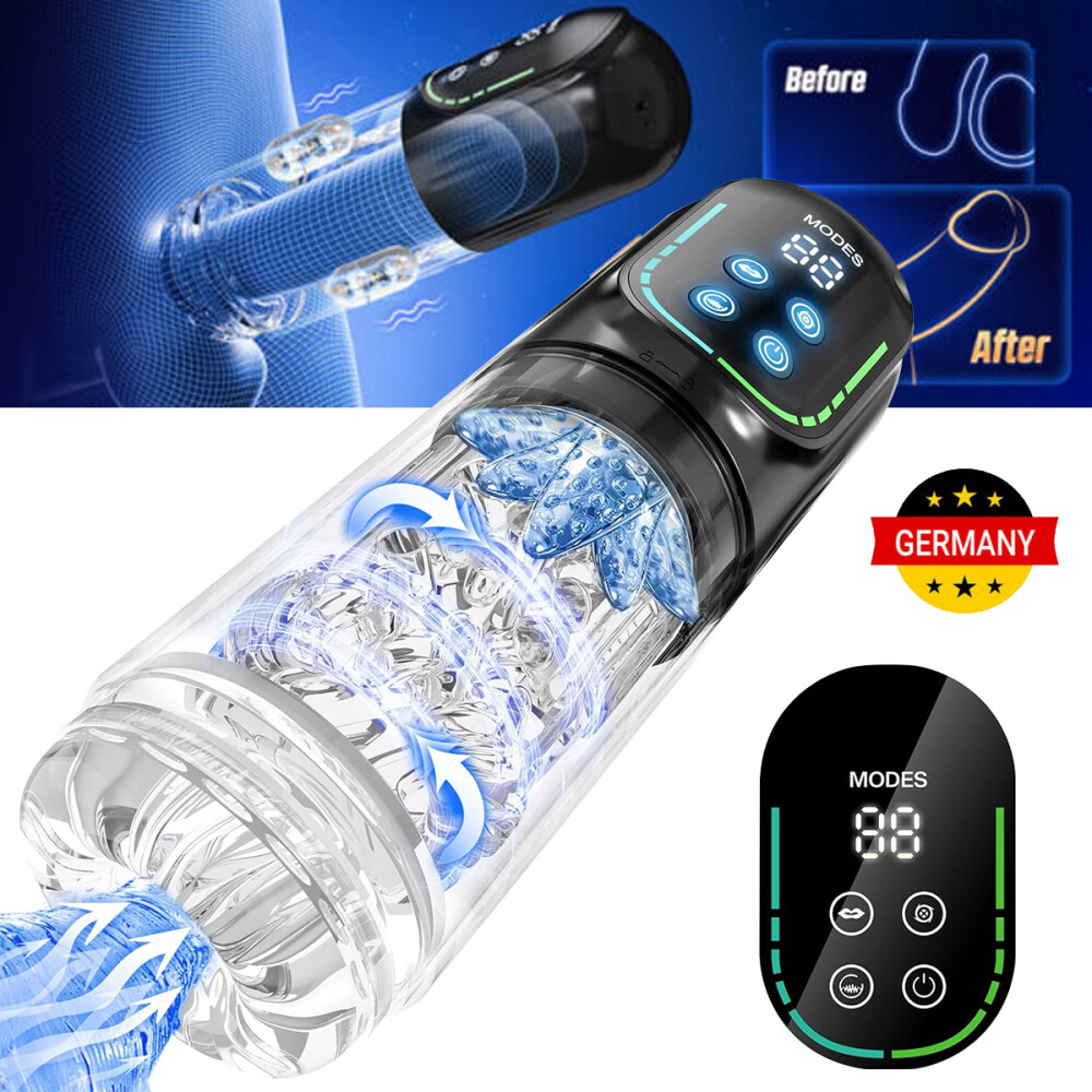 Elektrischer Masturbator Mann Handfrei Cup mit Teleskopfunktion Sex Spielzeug