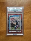 Graded 2024 Panini Donruss Drake Maye #379 Optic Red Wave Football Card PSA 9