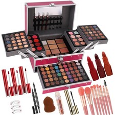 132 Color All-In-One Makeup Kit Girls, Professional Brushes 006N1-Pink 