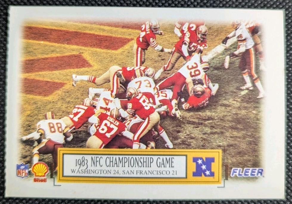 1995 Fleer Shell Washington vs San Francisco 1983 NFL Championship Game
