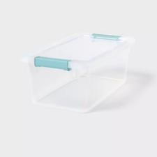 7qt Clear Storage Bin with Latches