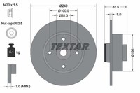 2X Textar Bremsscheibe Pro 92154403 FüR Modus Clio Renault Megane Wind BR0 KR0 3