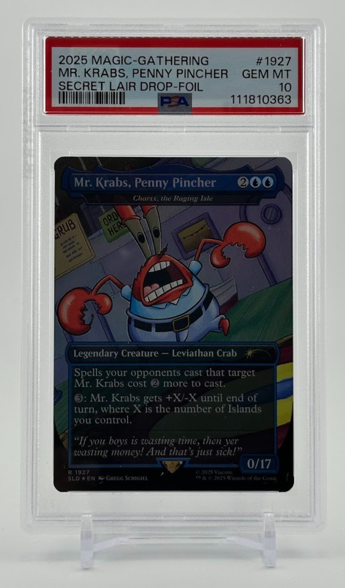 2025 Magic The Gathering Secret Lair Mr. Krabs, Penny Pincher Foil