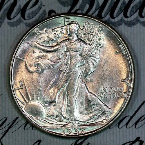 * 1937-D * CHOICE UNC MS WALKING LIBERTY HALF-DOLLAR * FROM COLLECTION