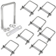 8 Pack 304 Stainless Steel Square U Bolts 2.5 Inch Inner Width Carbon Steel M 8 Pack 304 Stainless Steel Square U Bolts 2.5 Inch Inner Width Carbon Steel M