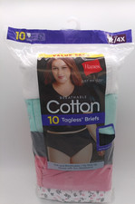 Hanes JMS Women's Cotton Plus Size Brand New Panties Briefs 10 Pair Size 12/4X