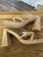 Public Desire Women's Cork Heel Sandals Size 7/40