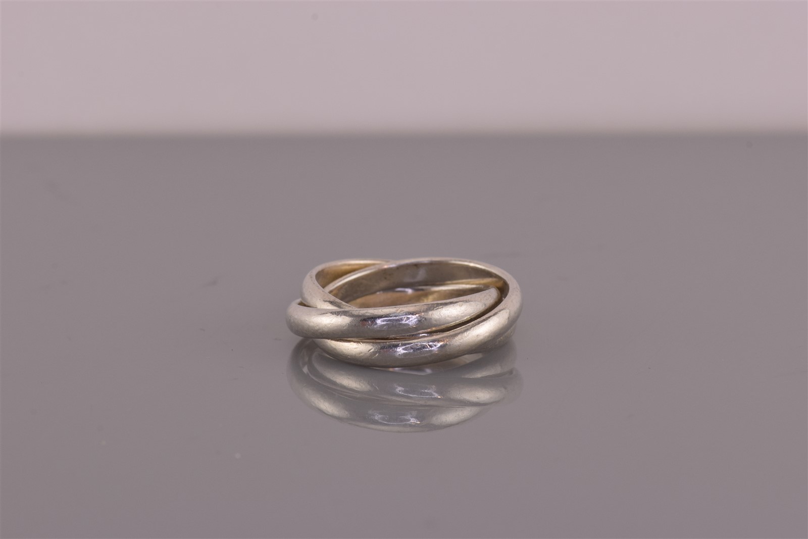 Sterling Silver Triple Interlocking Trinity Solid… - image 6