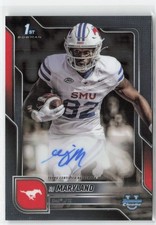 RJ Maryland 2025 Bowman University Chrome Auto #BCA-RJM SMU Mustangs